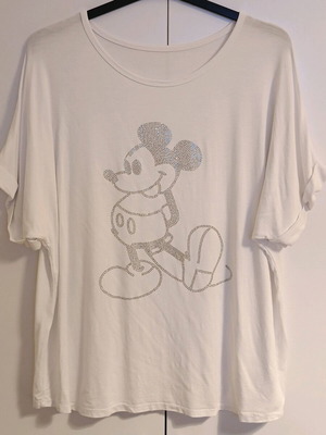 Women's white blouse with Mickey new, size XXL