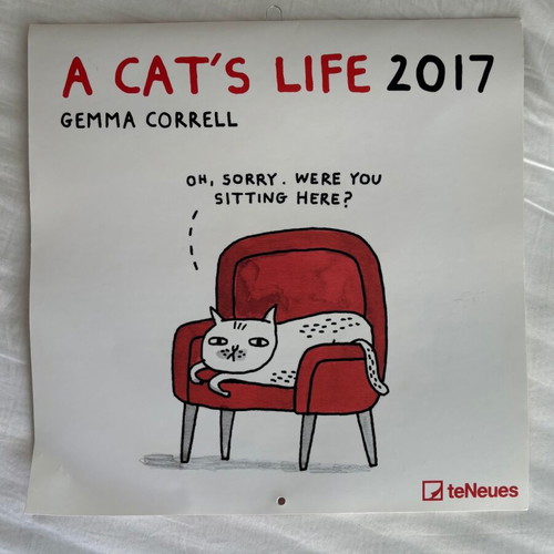 A Cat's Life 2017 Wall Calendar teNeues like new
