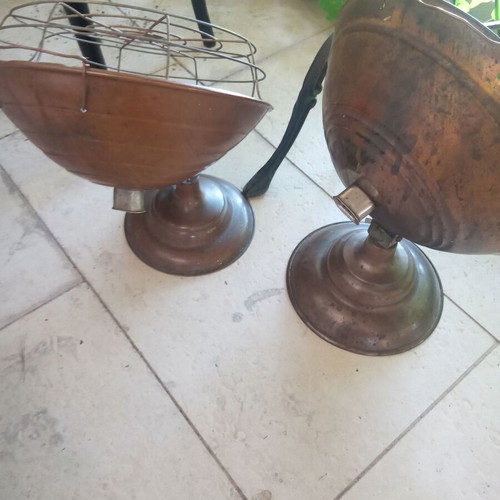 Copper and metal stove used