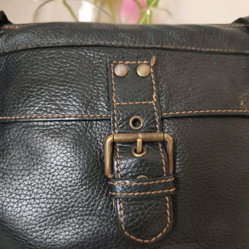 Bric's crossbody bag used black genuine leather