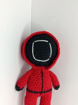 Handmade knitted Squid Game doll new