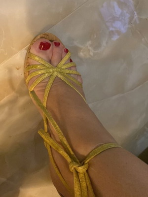 Nine West high-heeled sandals used, light cork heel, size 37.5