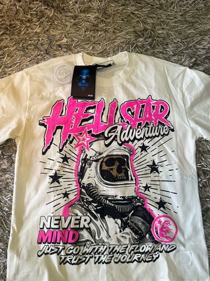 Hellstar T Shirt Nike new, small size, white and pink
