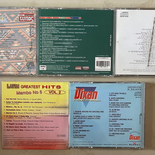 5 CDs: Dimotika, Marinella, Latin & Christmas music