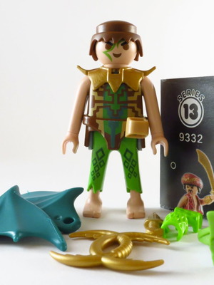 Playmobil Фигура Азиатски Драконов Рицар Серия 13 9332 Нова