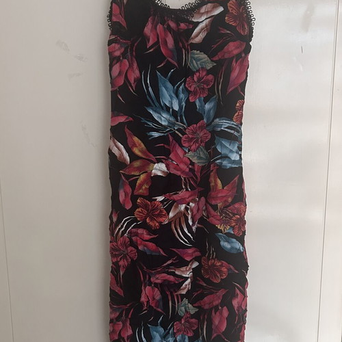 Midi floral dress like new, black, size S