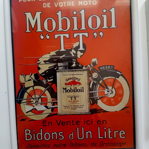 Retro motorcycle posters in IKEA frames, like new, set of 4