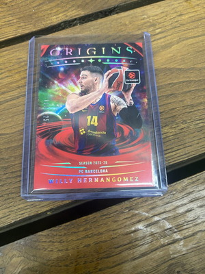 2025-26 Panini Origins Euroleague Willy Hernangomez Red Card New