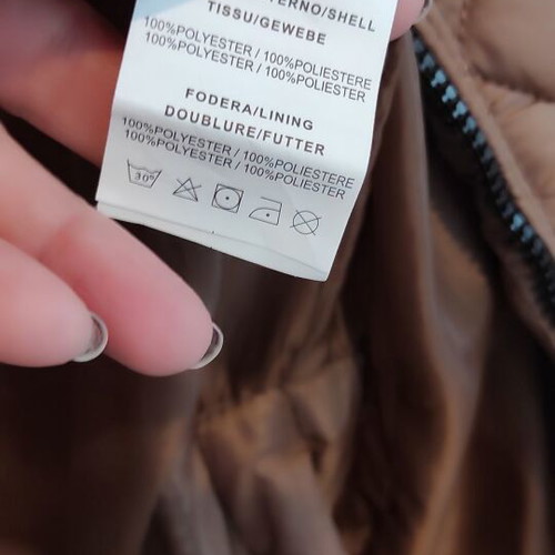 Quilted sleeveless jacket new cappuccino brown size M