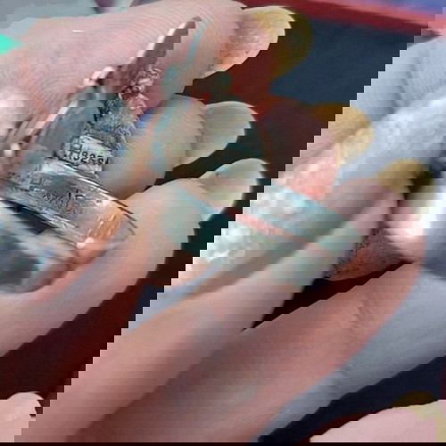 Βιντάζ ασημένιο δαχτυλίδι με λίθο σοδαλίτη μεταχειρισμένο