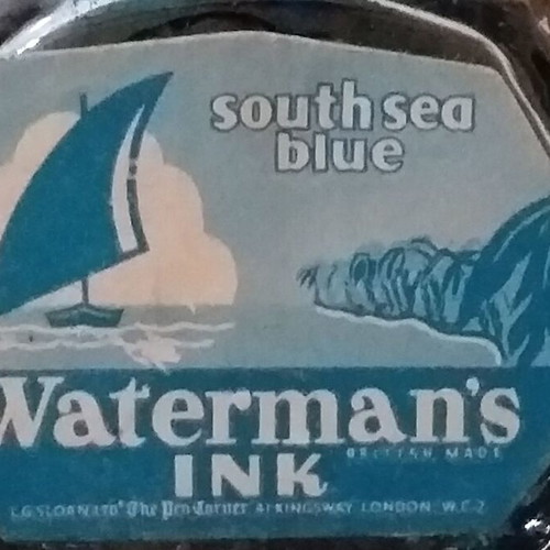 Waterman's collectible ink bottles used, set of 2