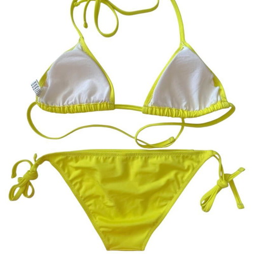 Angel Mare bikini set triangle and brazilian slip new, yellow, size M