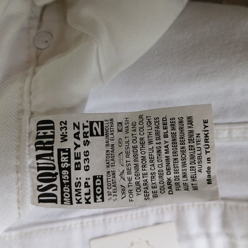 Dsquared2 White Denim Shorts W32 New