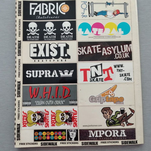 Side Walk Skateboard Magazine #190 July 2012 used, includes stickers