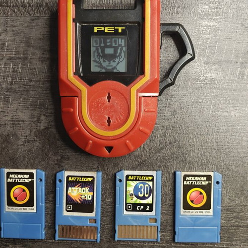 MegaMan NT Warrior Advanced P.E.T. with 4 Battle Chips