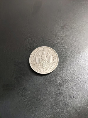 Coin 1 German Mark used, minted 1950