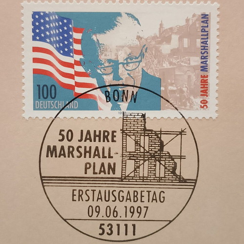 German stamp 1997 with Bonn first day cover