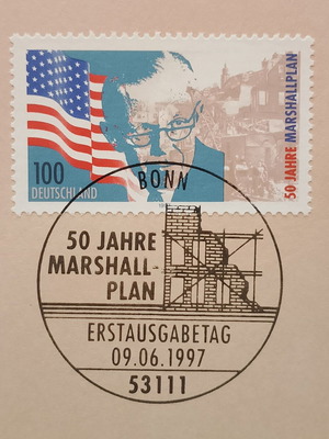 German stamp 1997 with Bonn first day cover