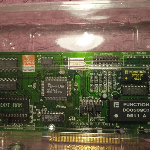 Genius LAN GE2000II Ethernet Adapter sealed vintage ISA combo card, new