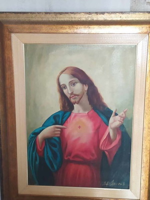 Hand-painted large painting used