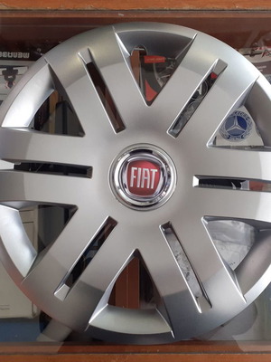 Τάσια 16'' μαρκέ για Fiat, σετ 4 τεμαχίων, ασημί