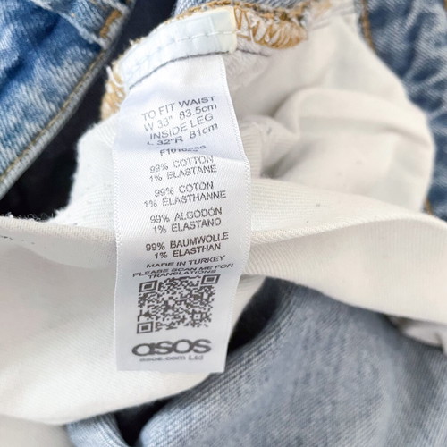 ASOS Jean Pant like new, blue, W33 L32R