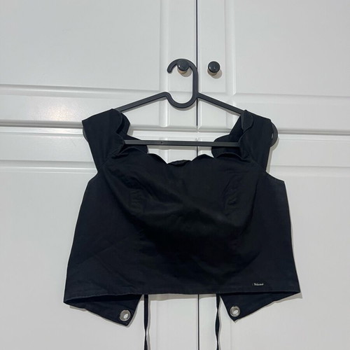 Toi&Moi black crop top like new, size L
