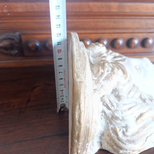Vintage Art Nouveau wall corbel shelf with female figure