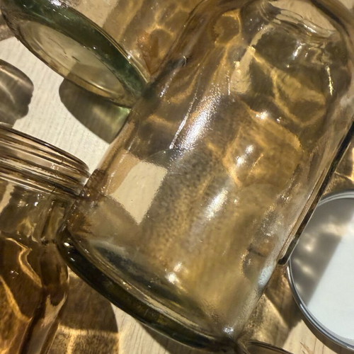 Glass jars used