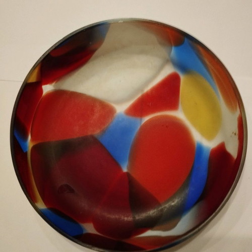 Stained glass bowl used, antique