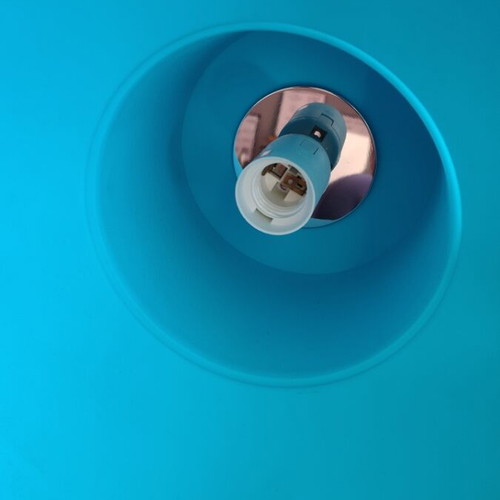 Silicone pendant light blue, like new, single light E27 40W