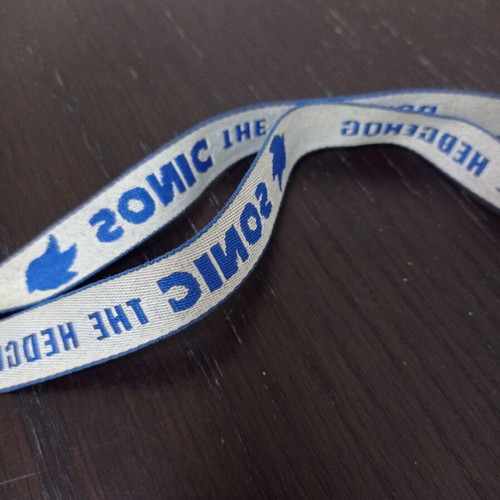 Sonic the Hedgehog key lanyard used, white and blue