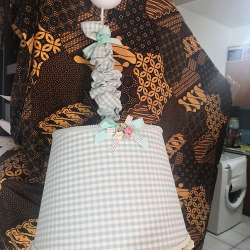 Fabric ceiling light like new