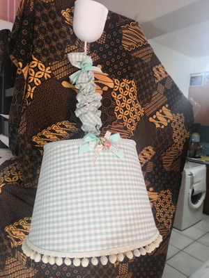 Fabric ceiling light like new