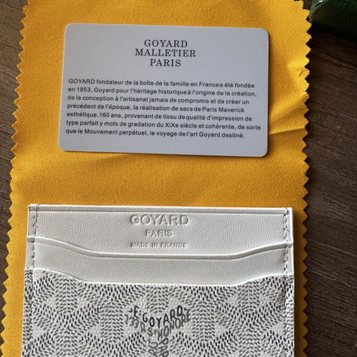 Goyard Saint Sulpice card holder, white Goyardine canvas