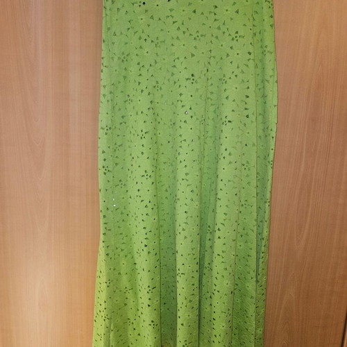 C-Throu skirt set with crop top like new, light green
