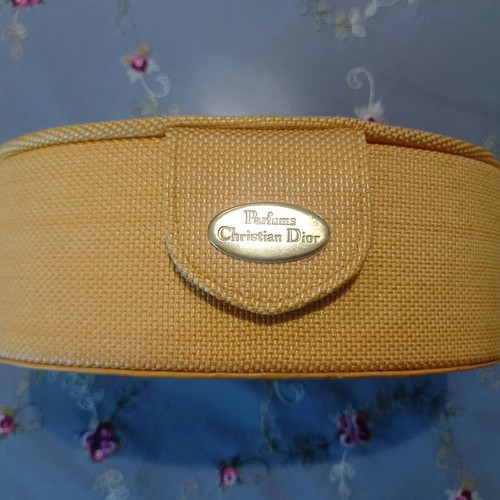 Christian Dior Parfums vintage perfume case like new, yellow mustard