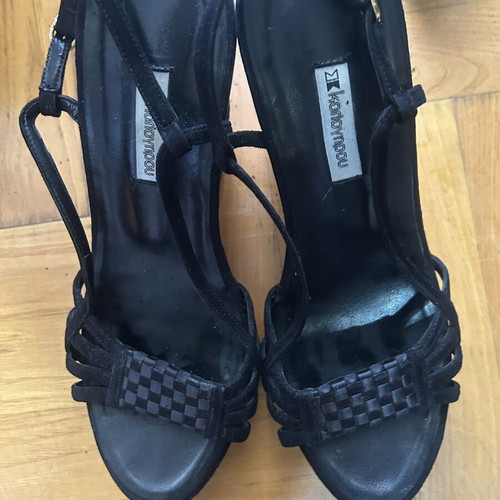 Kalogirou platform sandals used, size 38, black