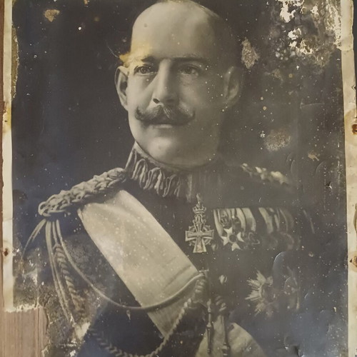 Photograph of King Constantine I used, large 45x55 cm