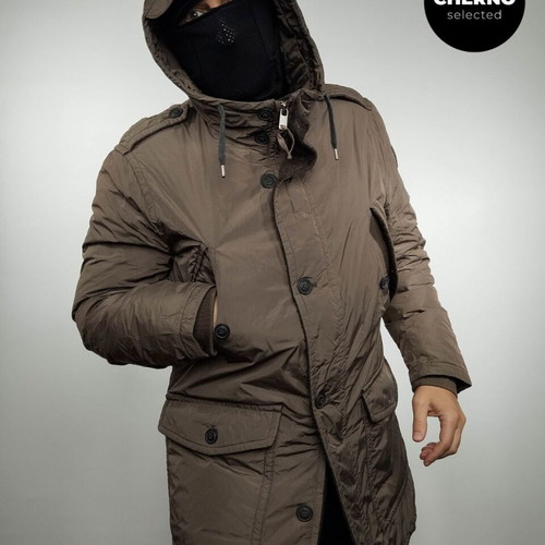 Dekker hooded goose down jacket XL like new, brown-gray