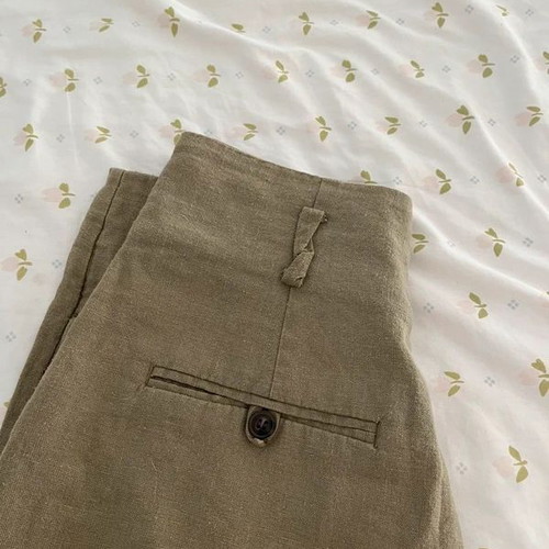 Zara khaki high-waisted shorts like new, size S