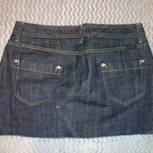 Sisley mini jeans skirt like new, size Large, blue