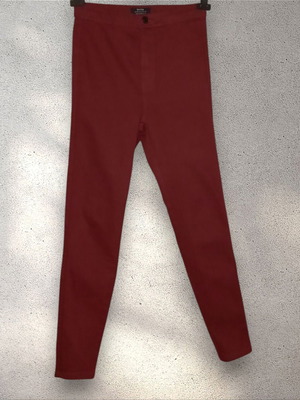 Bershka dark red leggings like new, size S