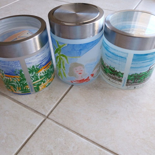 Storage jars used Antonopoulou-Kehagioglou for Loumidis, set of 3