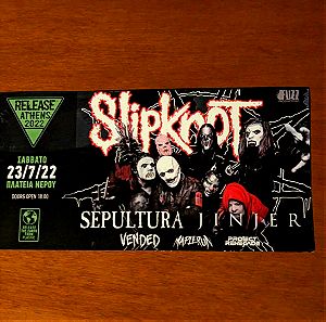 Slipknot συλλεκτικό χαρτί από συναυλία