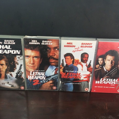 Lethal Weapon pack 1 2 3 4 used English version videocassettes