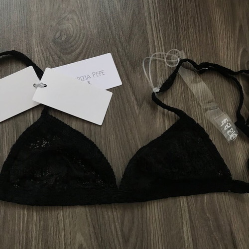 Patrizia Pepe Black Lace Bra New With Tag Size 0 XS