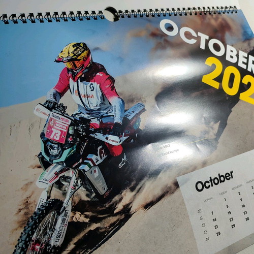 Dunlop motosport wall calendar 2024 used 42x30cm