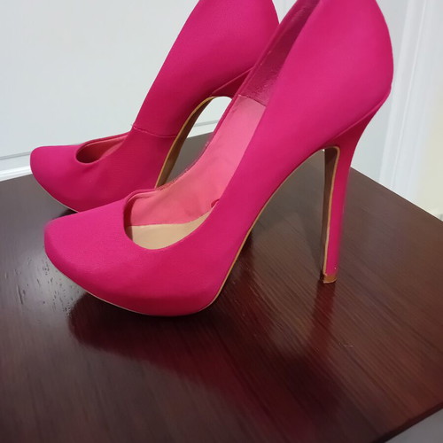 Bershka pink high heels size 39, 12 cm heel