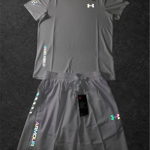 Under Armour T-shirt and Shorts Reflective Set white, brand new